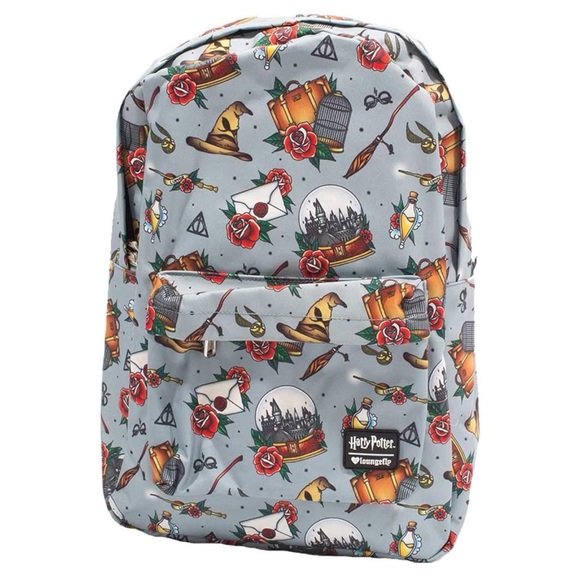 Loungefly Handbags - NEW Loungefly Universal Studios Harry Potter Relics Tattoo Canvas Backpack